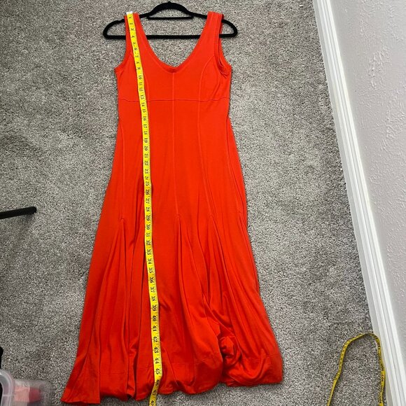 Anthropologie Maeve Red-orange Abroad Midi Length Sleeveless Trumpet Skirt Dress - Picture 14 of 14
